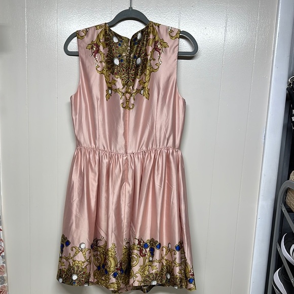 Joe Fresh Pink Tan Fit and Flare Cocktail Dress - Picture 3 of 11